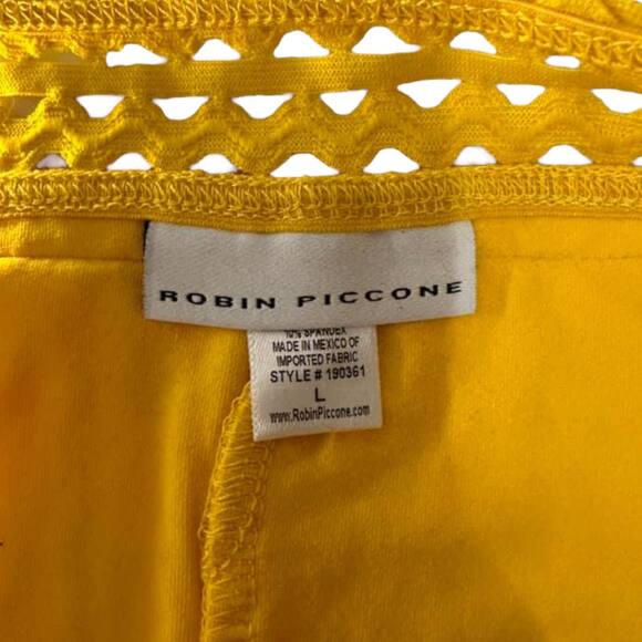 Robin Piccone Chira Tie Side Hipster Bikini sun glow Bottom L NEW #190361 - Picture 4 of 7